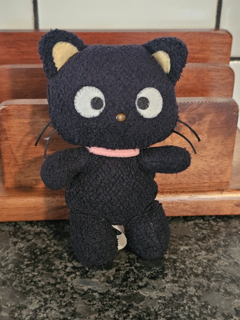 Y2k Sanrio Chococat Pink Collar Small Plush 2001 Black Cat Mini Floppy Vintage